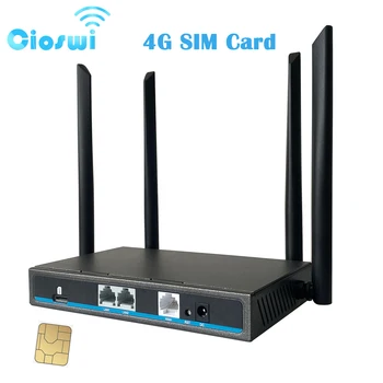 Cioswi Домашен SIM 4G рутер 300 Mbps WIFI Вътре LTE-модем 2 * LAN WAN Фърмуер е Openwrt, WI FI Roteador 2,4 G 4G Антена, Wi-Fi 802.11 b