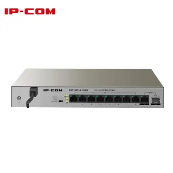 IP-COM 10-port Gigabit switch PoE 9GE + 1SFP Ethernet Unmanaged switch с 8-пристанищен PoE Поддържа като изгряващи пристанища, RJ-45, така и SFP