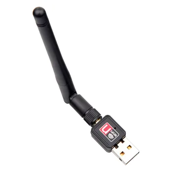 USB WiFi адаптер 150 м Външна антена за безжична локална мрежа мрежова карта 2dbi 2,4 G WI FI за преносими КОМПЮТРИ Wi-fi ключ