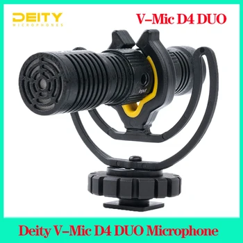 Deity V-Mic D4 Duo Двухголовочный Кардиоидный Пушка Микрофон Безжичен Вграден Микрофон за мобилни огледално-рефлексен фотоапарат на Видео в Youtube Директно Излъчване