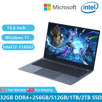 Най-новата Игрова Преносим Компютър PC Business Note Book I7 Windowds 11 Intel Core I7-1165G7 32 GB оперативна памет и 2 TB Метален Корпус WiFi Нетбук