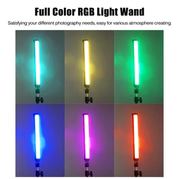 NiceFoto RGB Led Лампа за Видеозаснемане два цвята Температура 2500 К-9900K Снимка Попълнете Светлинна Пръчка с Регулируема Яркост за Директно излъчване