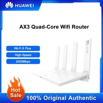 Huawei AX3 Четириядрен Безжичен Рутер, Wi-Fi, 6 3000 Mbps на 2,4 G 5 Ghz WiFi Удължител Ретранслатор 4 Антена с висок коефициент на усилване За Домашния Офис