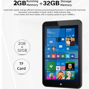 Детски мини таблет-лаптоп 8 инча Windows10 TF карта WIFI Bluetooth тънък удобен джоб за лаптоп за развлечения таблет с Intel Atom