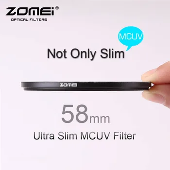 58 мм ZOMEI PRO Ultra Slim MCUV 16-слойный UV-филтър от оптично стъкло с многослойно покритие MC за обектив за огледално-рефлексен фотоапарат Canon NIkon Hoya Sony 58 мм