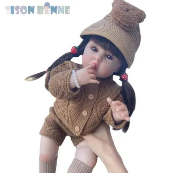 СИСОН БЕННЕ 55 см кукла-реборн, водоустойчив кукла за момичета, реалистични меки на допир подаръци