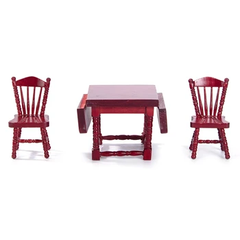 Ретро стол/маса в мащаб 1/12, мини-мебели за декориране на десерта, вечерни аксесоари