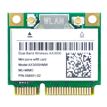 Мрежова карта AX200 AX3000HMW Mini PCI-E Wifi 6 Безжичен Адаптер 2.4 G/5G Bluetooth 5.1 802.11 AX За Win10