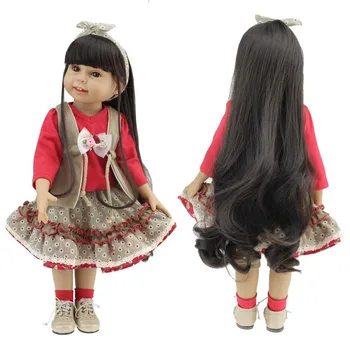 Възстановената Кукла 18 Инча(А) А) Vinyl Кукла За Най-Малките Момичета Мека Силиконова Реалистични Играчки За Новородено Подаръци