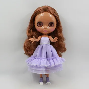 кукла blyth с гол тяло, фабричная кукла от черна кожа, подходящ за смяна на играчки BJD за момичета