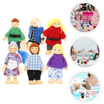 7 бр. семейни играчки за ролеви игри Уди Cosplay детски кукли малки хора Гъвкави фигури детски мини