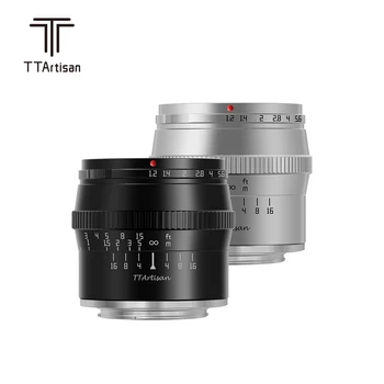 TTArtisan 50 мм Обектив за Портретна камера с голяма бленда F1.2 за Sony E-Mount FUJIfilm X Canon M Nikon Z Обектив Panasonic Olympus M43