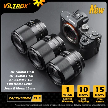 VILTROX 85 мм, 50 мм и 35 мм, 24 мм F1.8 II STM E Полнокадровый Портретен обектив с автоматично фокусиране за Sony E-mount на Sony Lens A6000 A6400 Обектива на Камерата