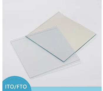 50x50x1,1 мм, на по-малко от 17 Ω / кв. м, Лабораторно Прозрачно Проводящее Стъкло С покритие от оксид, калай, легирани с флуорид (FTO)